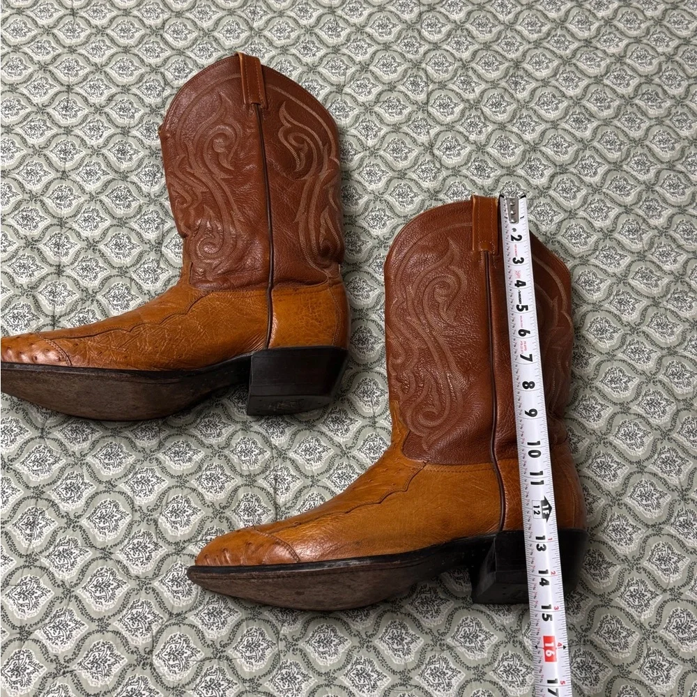 Tony Lama Brown Leather Men’s Western Cowboy Boots Size 12 D Workwear Classic